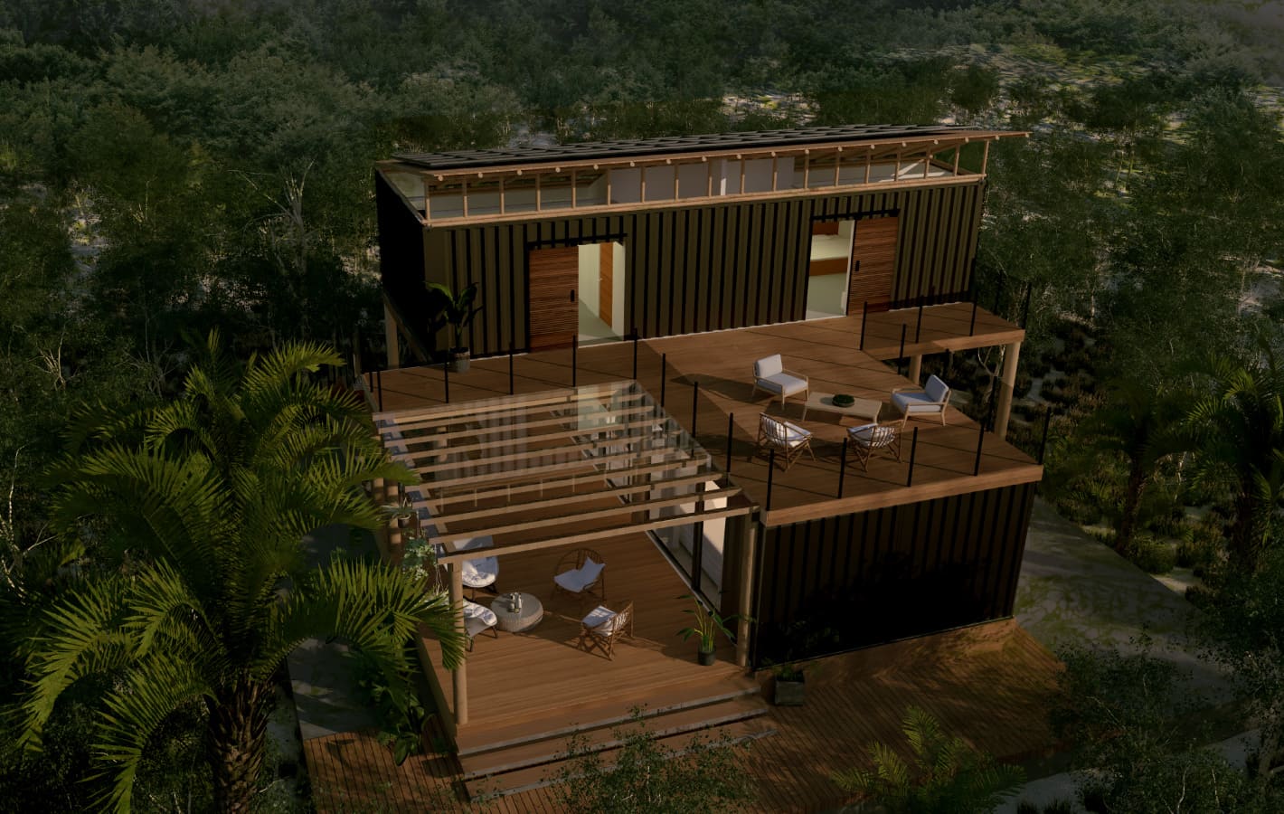 Casa principal en contenedores